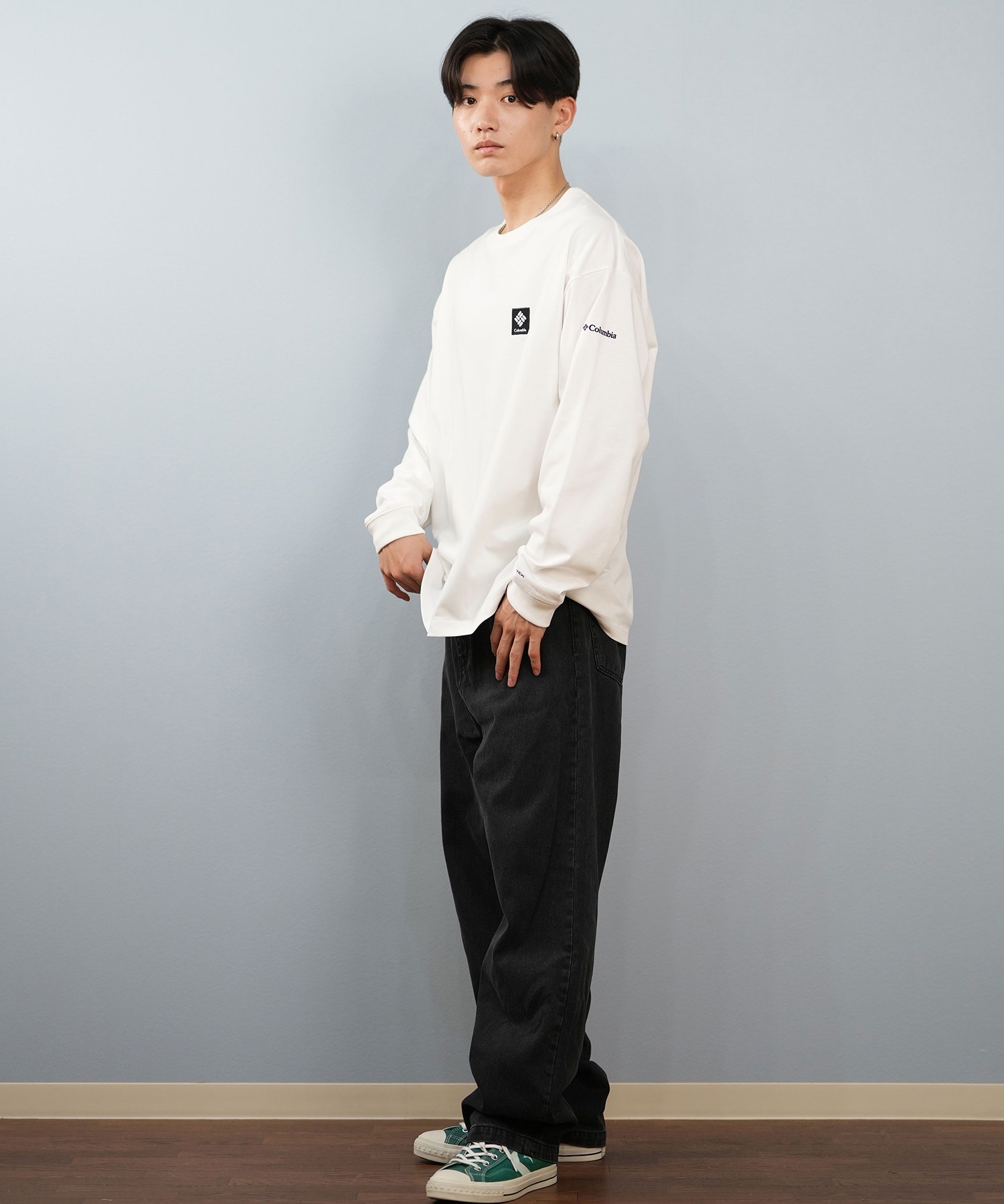 Columbia コロンビア 長袖 Tシャツ ロンT メンズ レディース SUNRISE EDGE GRAPHIC LS T PM0929 ムラサキスポーツ限定(125-S)