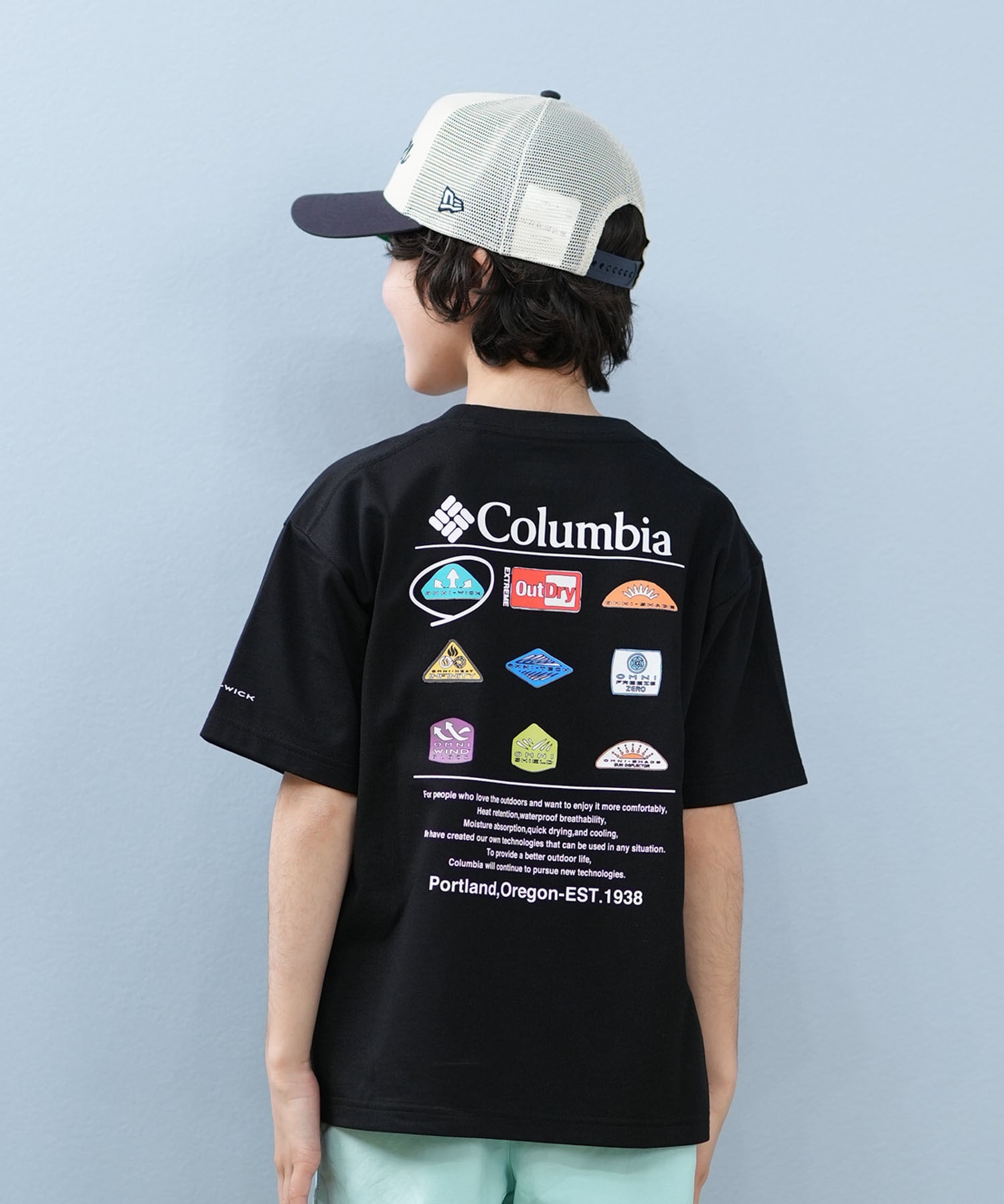Columbia コロンビア 半袖 Tシャツ キッズ ジュニア 子供 バック