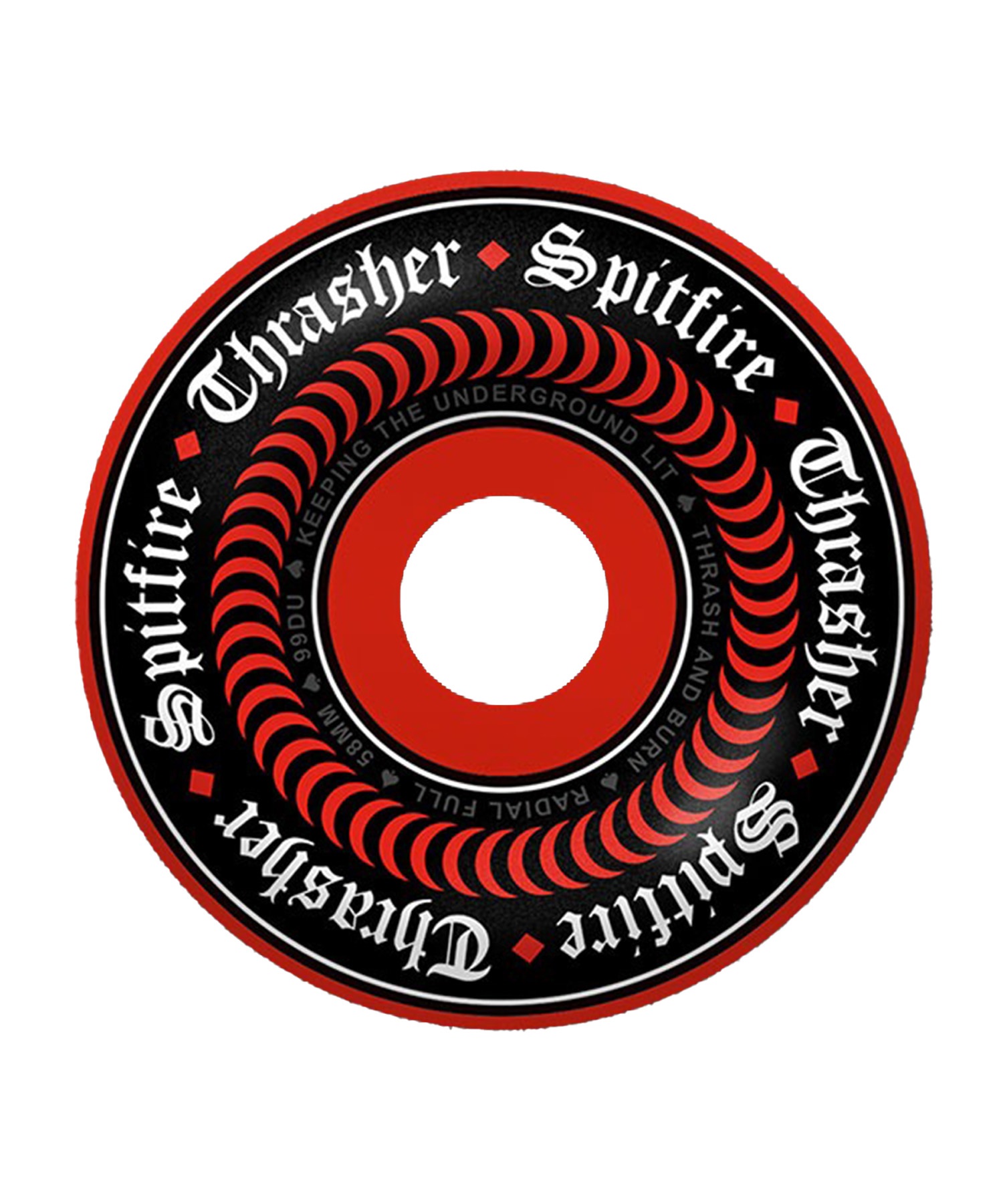 SPITFIRE WHEELS スピットファイヤー スケートボード ウィール RADIAL FULL F4 58mm 99A OATH ムラサキスポーツ(RED-58mm)