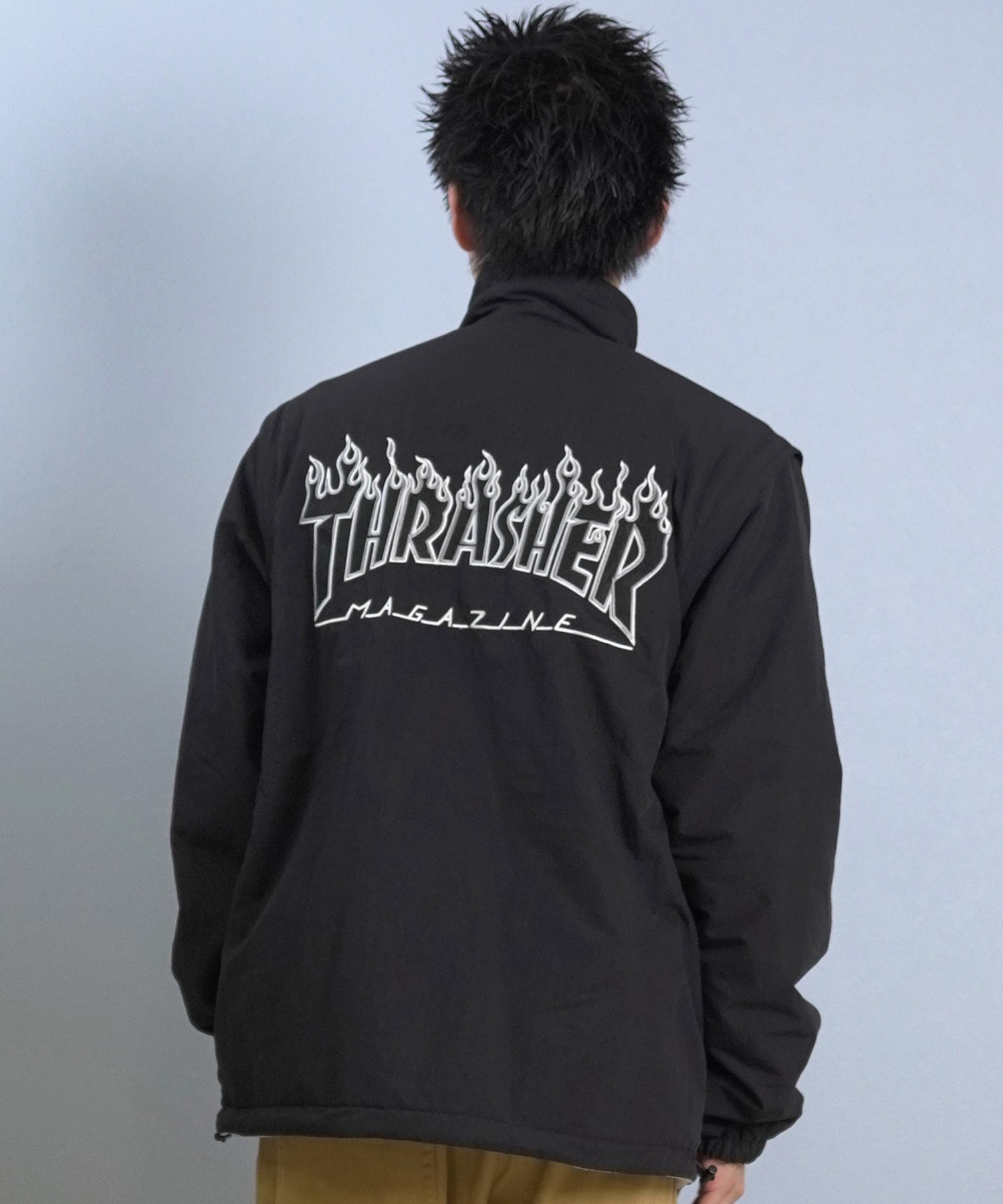 THRASHER スラッシャー ジャケット メンズ リバーシブル 4WAY ロゴ