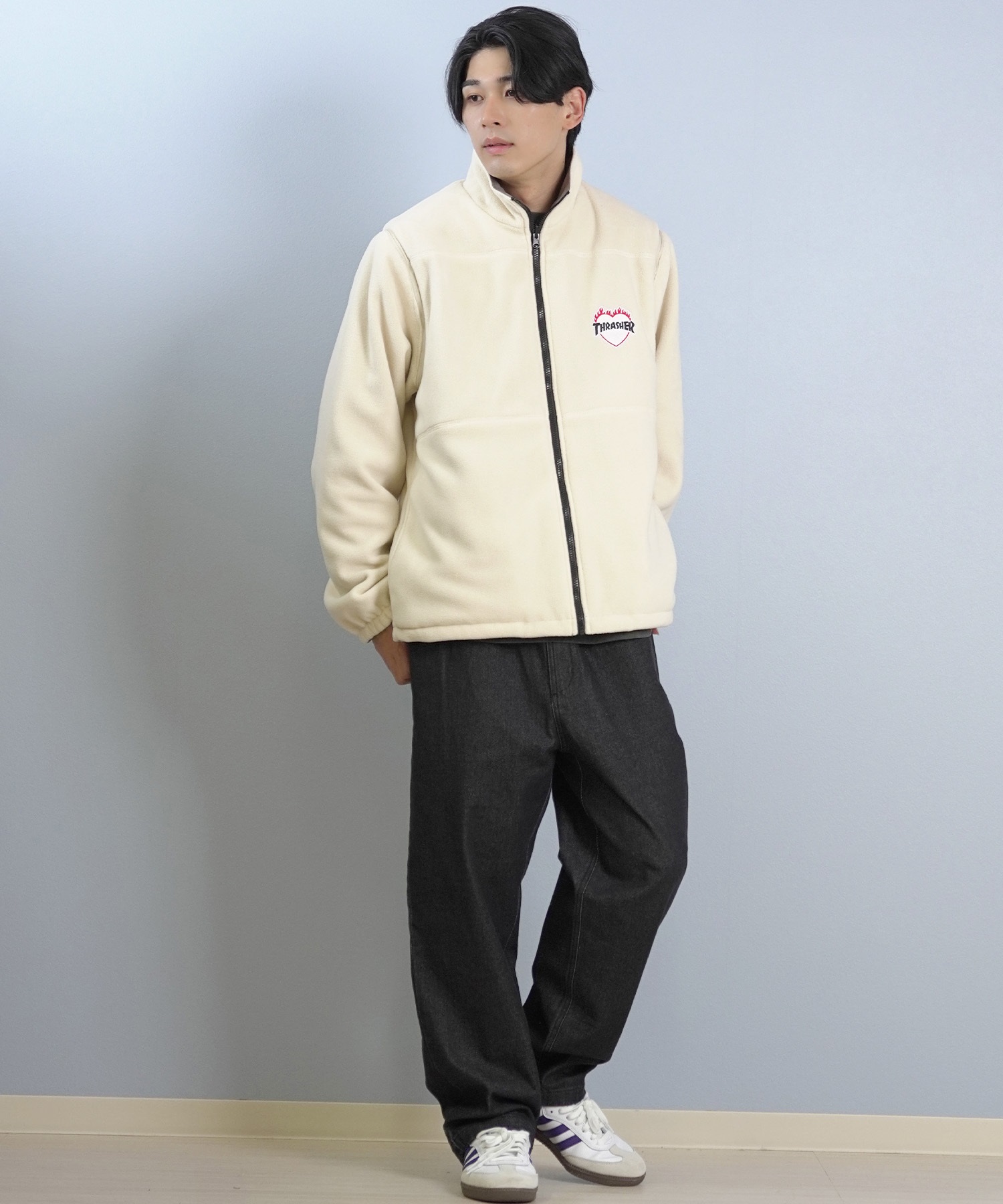 THRASHER スラッシャー ジャケット メンズ リバーシブル 4WAY ロゴ