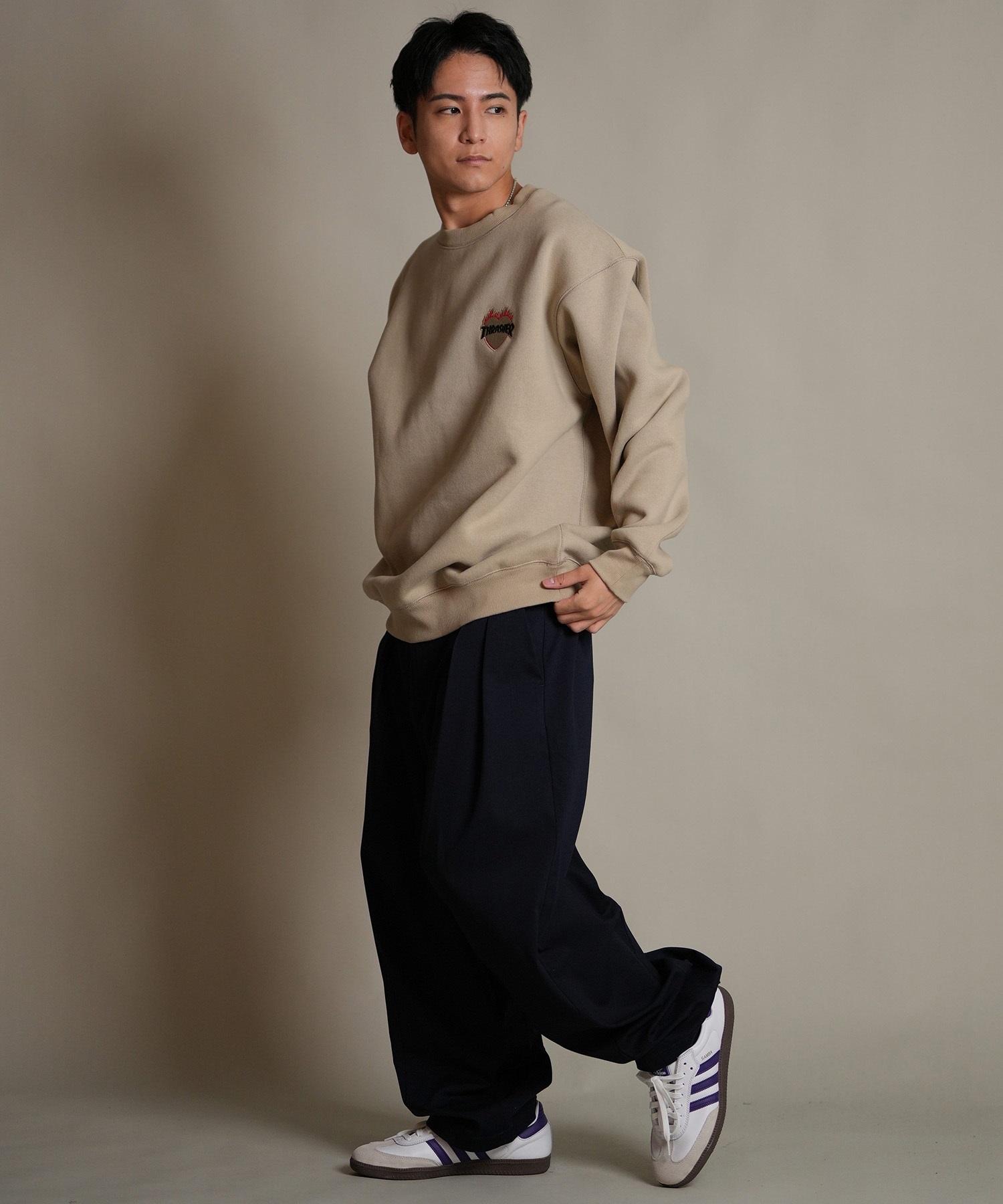トレーナー THRASHER スラッシャー トレーナー スウェット メンズ クルーネック