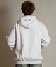 THRASHER スラッシャー ジップアップ パーカー メンズ スウェット フーディー ロゴ ワンポイント 裏起毛 254TH1PK065(WHT-M)