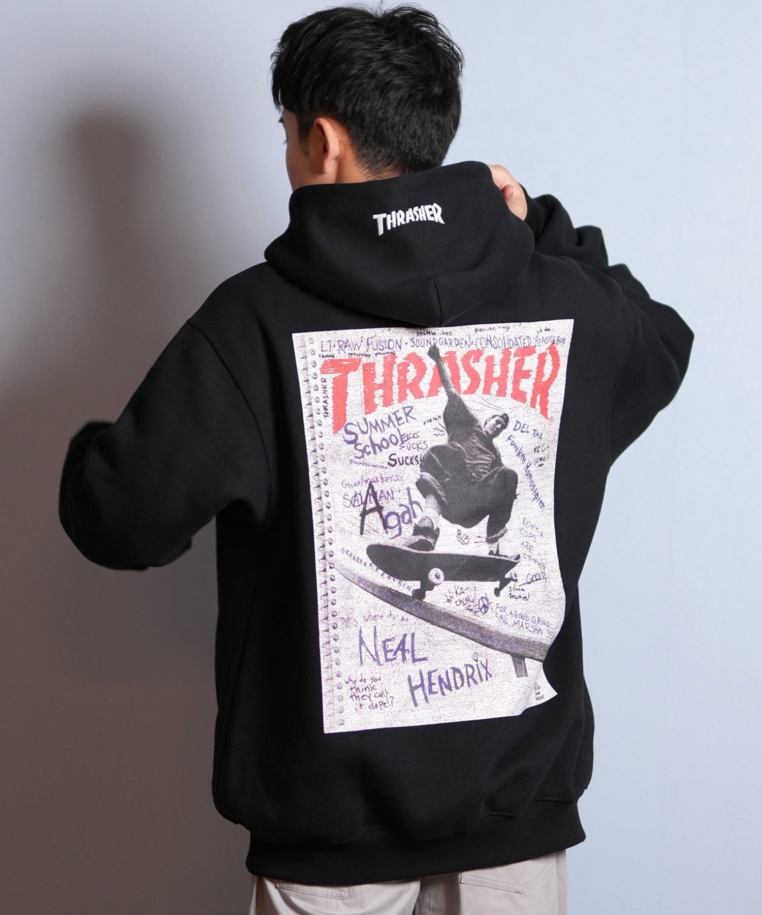 THRASHER スラッシャー プルオーバーパーカー GONZ LOGO TH8528 マークゴンザレス ゴンズ パーカー フーディ 定番 ロゴ スケートボード ブランド