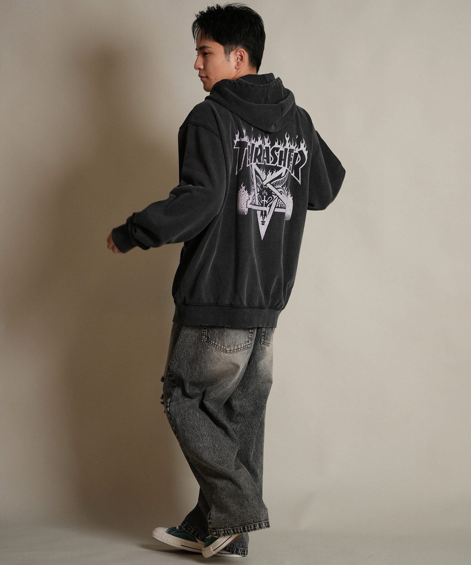THRASHER スラッシャー ジップアップ パーカー メンズ スウェット