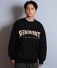 THRASHER スラッシャー ニット セーター メンズ クルーネック 反転ロゴ ジャガード織り 254TH1KN071(BRN-M)