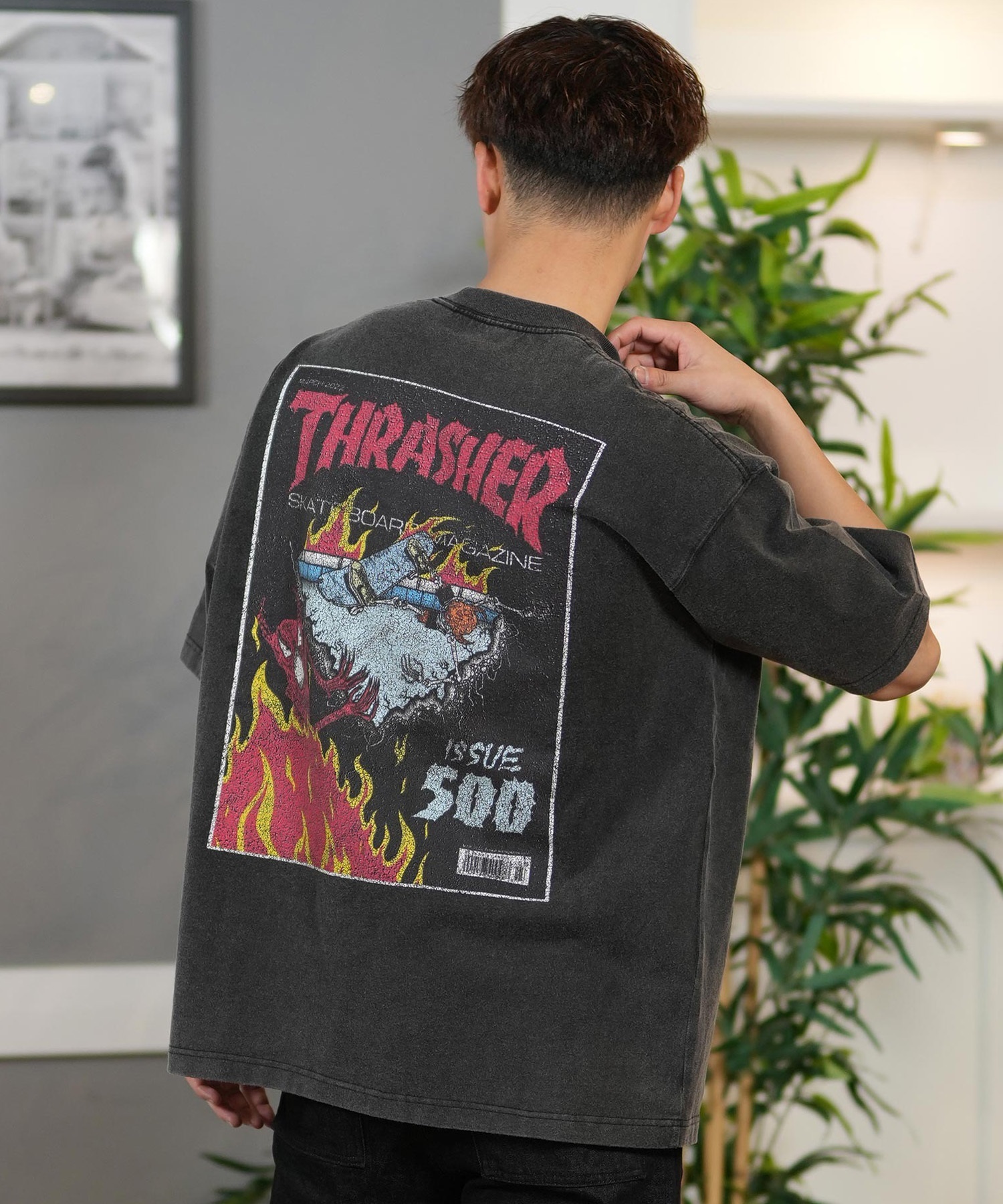 THRASHER スラッシャー 半袖 Tシャツ メンズ バックプリント オーバー