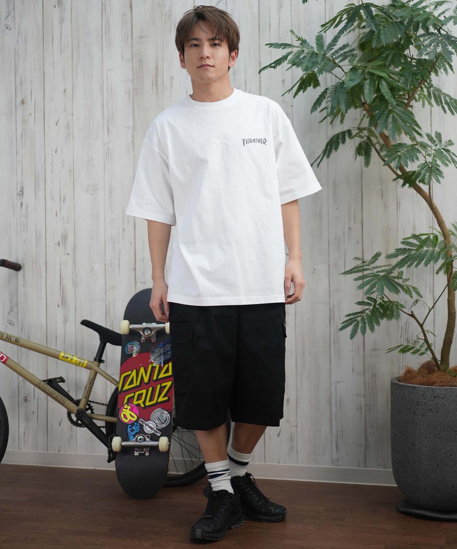 THRASHER スラッシャー 半袖 Tシャツ メンズ バックプリント オーバー