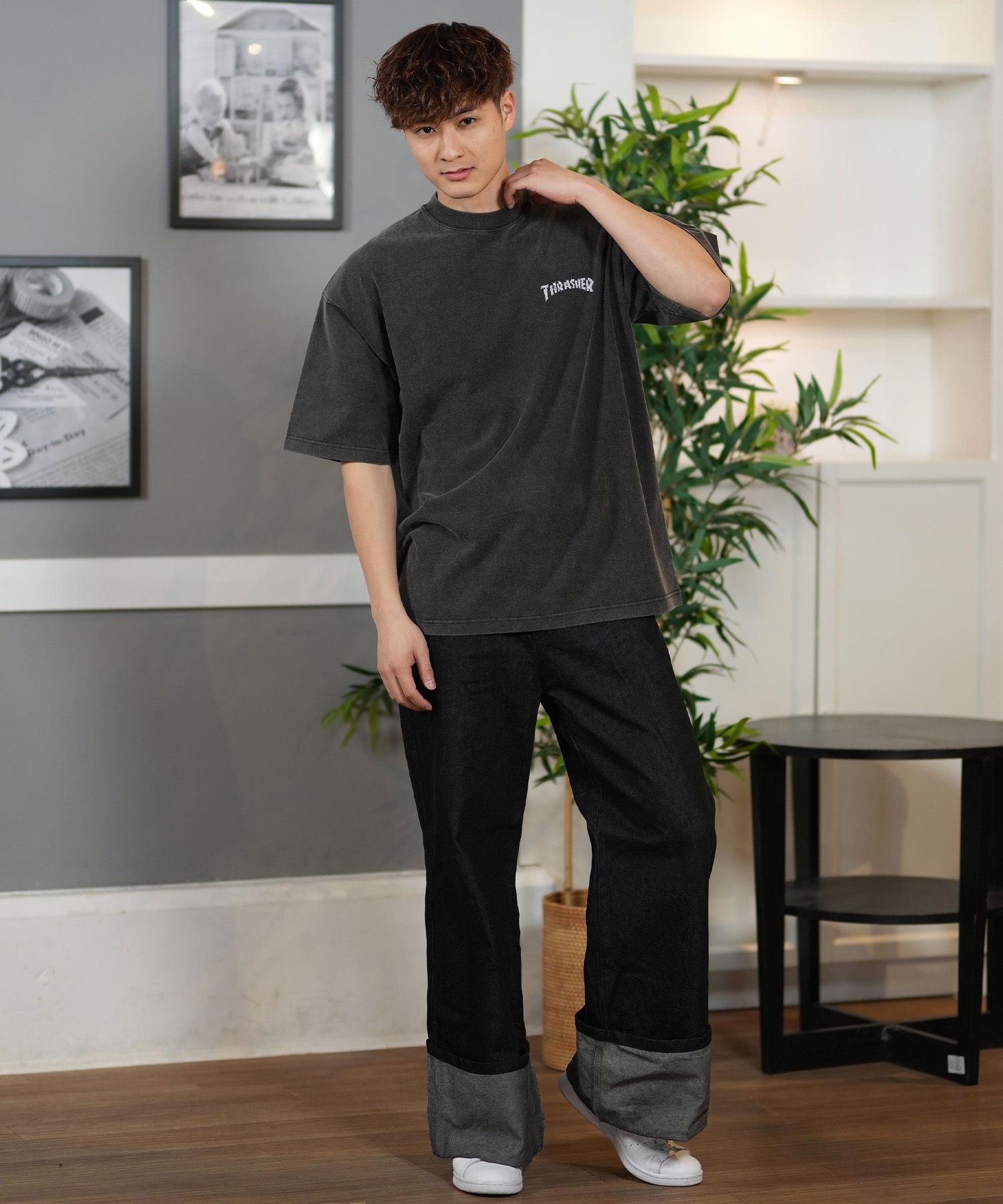 THRASHER スラッシャー 半袖 Tシャツ メンズ バックプリント オーバー