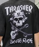 THRASHER スラッシャー 半袖 Tシャツ メンズ バックプリント オーバーサイズ 252TH1ST029 ムラサキスポーツ限定(BLK-1-M)