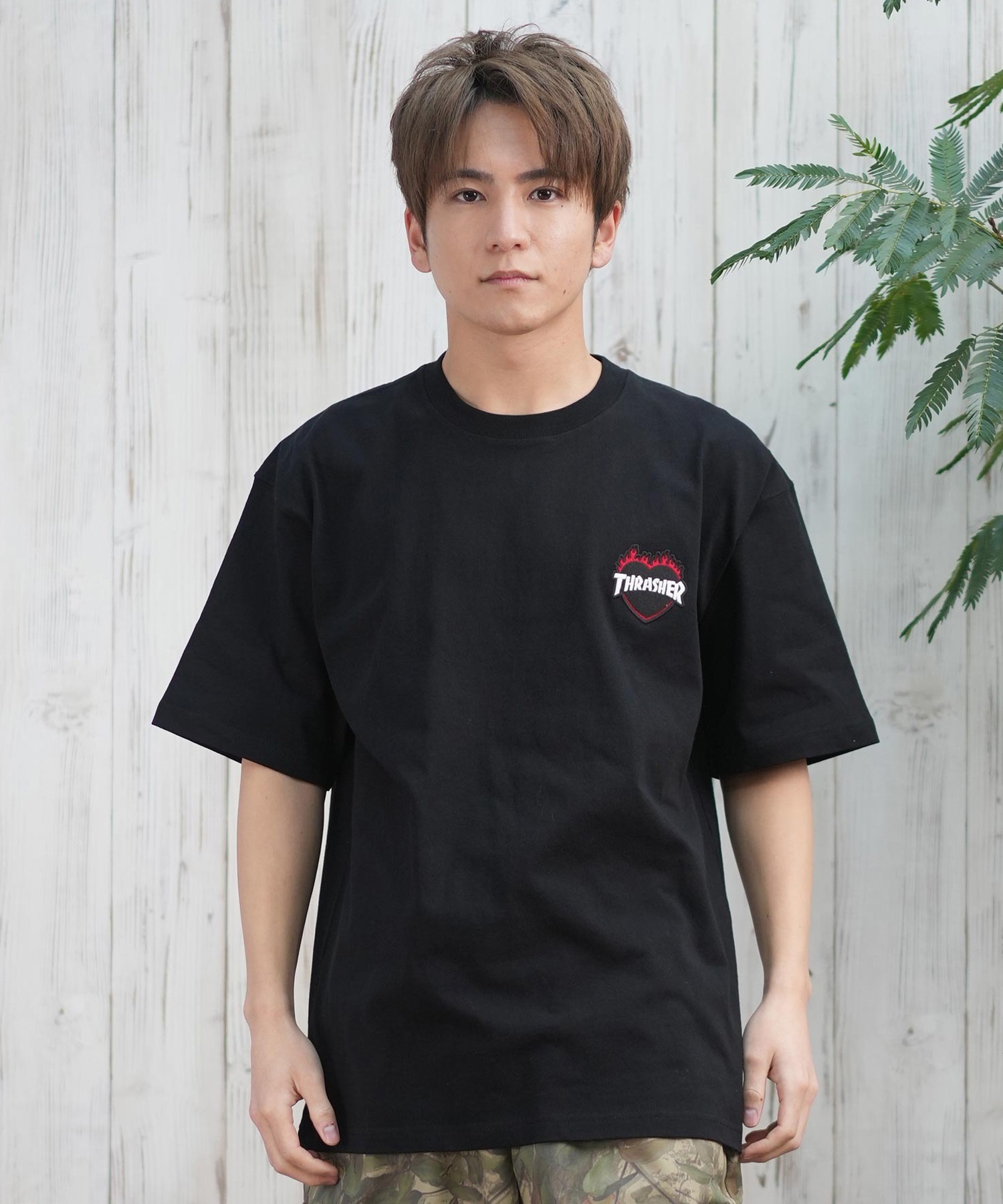 Supreme Thrasher ロゴ 長袖Tシャツ M ブラック THRASHER スラッシャー 半袖 Tシャツ メンズ フロントプリント