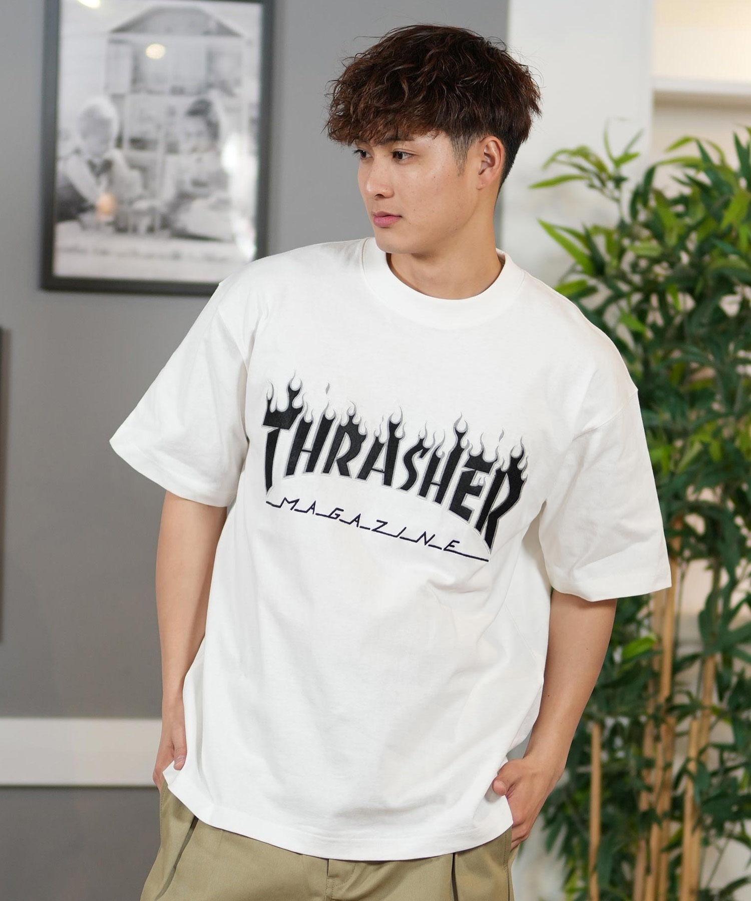 THRASHER スラッシャー 半袖 Tシャツ メンズ フロント刺繍