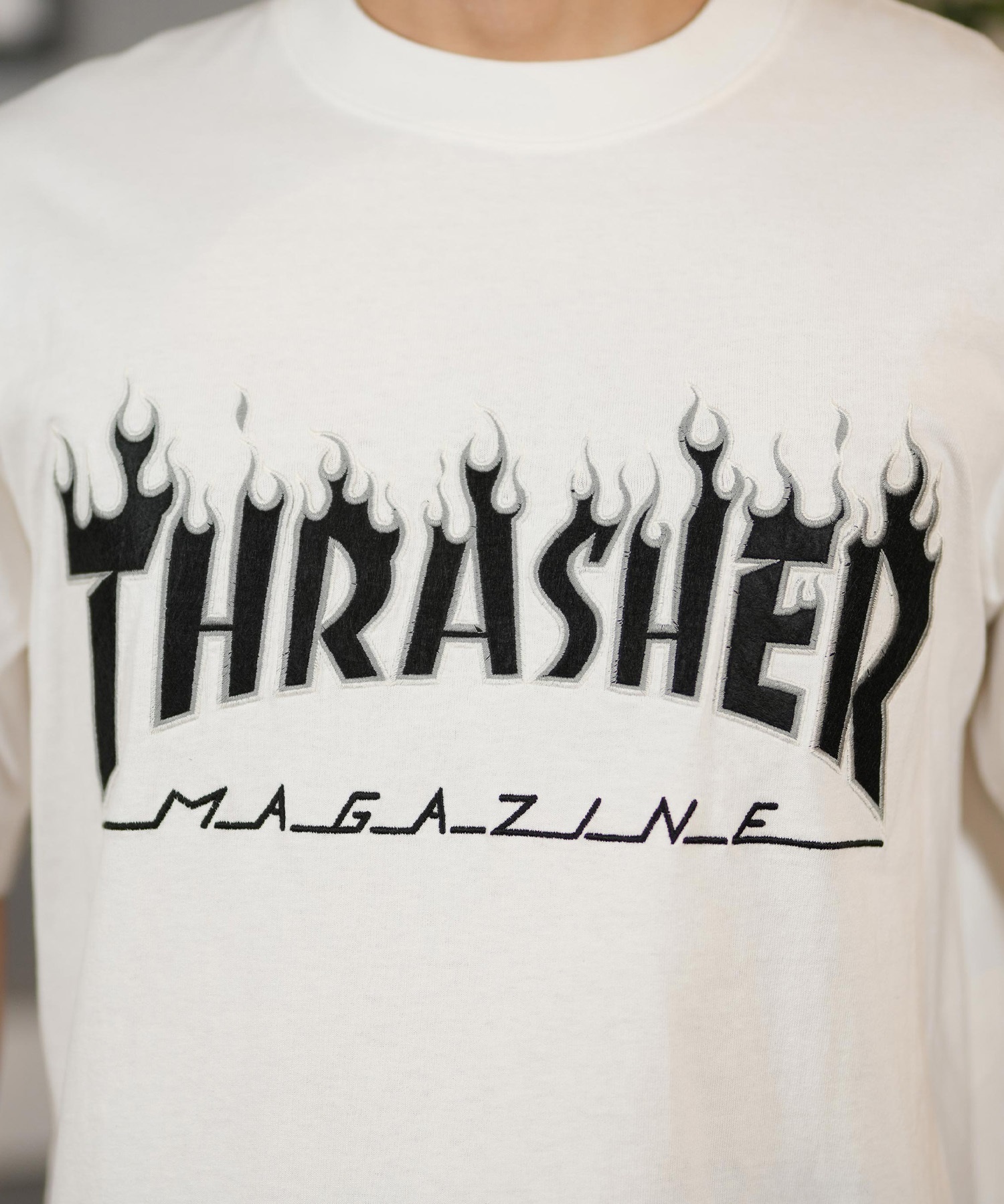 THRASHER スラッシャー 半袖 Tシャツ メンズ フロント刺繍 オーバー