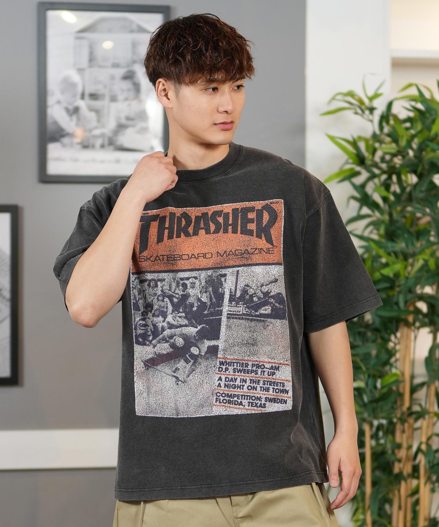 THRASHER スラッシャー 半袖 Tシャツ メンズ フロントプリント 