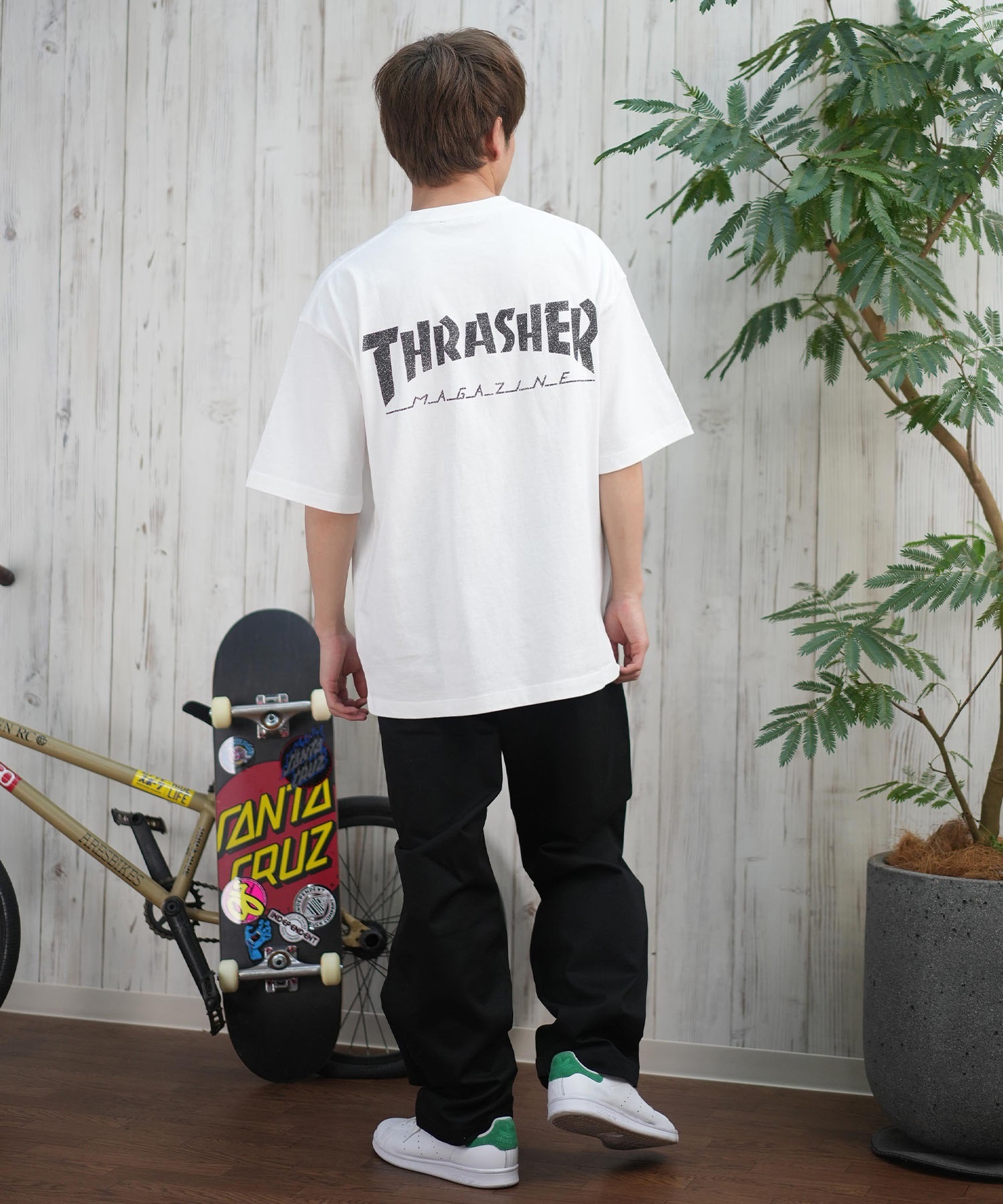 スラッシャー　THRASHER Tシャツ　2枚セット スラッシャー THRASHER メンズ ロゴ Tシャツ FUJI LOGO ブラック
