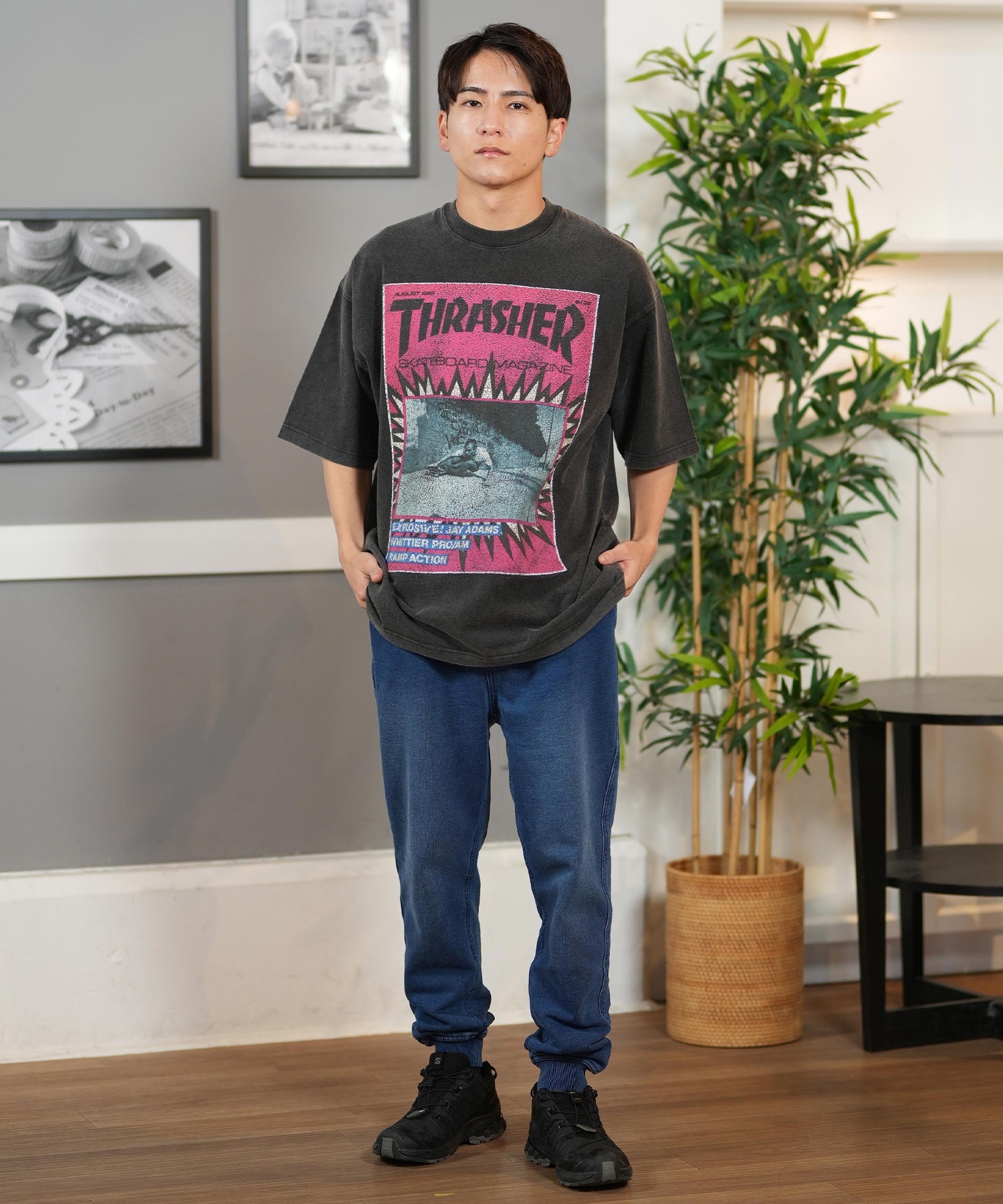 THRASHER スラッシャー 半袖 Tシャツ メンズ フロントプリント