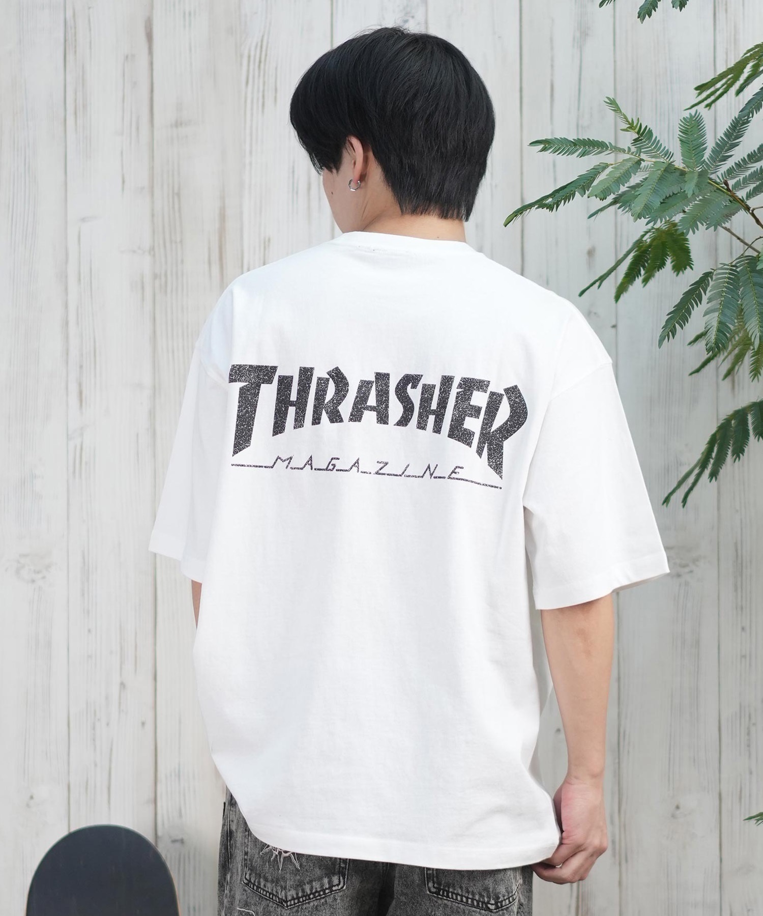 SHERBETS　Ｔシャツ THRASHER スラッシャー 半袖 Tシャツ メンズ フロントプリント
