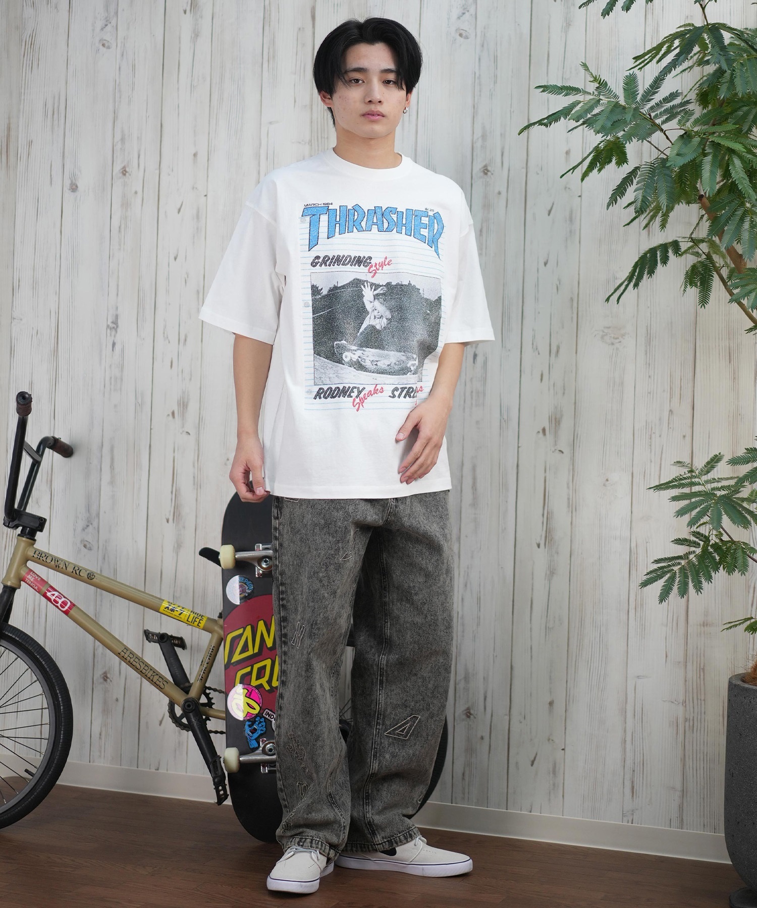 THRASHER スラッシャー 半袖 Tシャツ メンズ フロントプリント