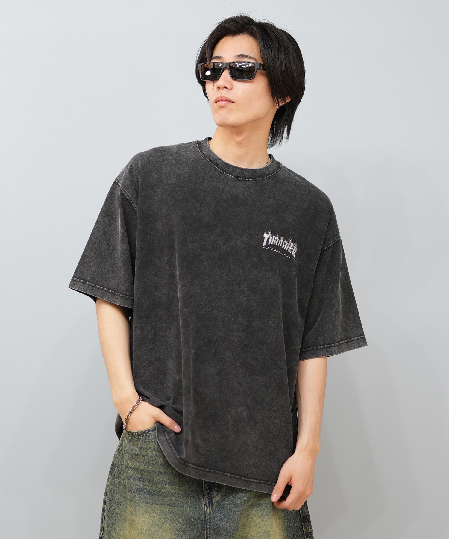 THRASHER スラッシャー 半袖 Tシャツ メンズ バックプリント オーバー