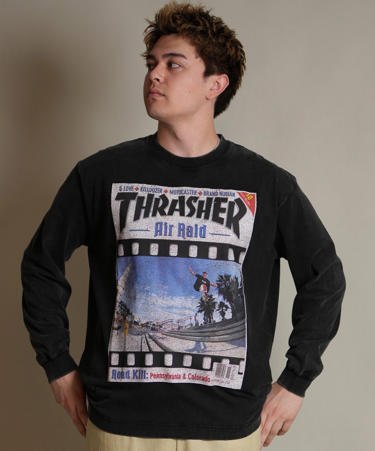 THRASHER スラッシャー 長袖 Tシャツ ロンT メンズ バックプリント