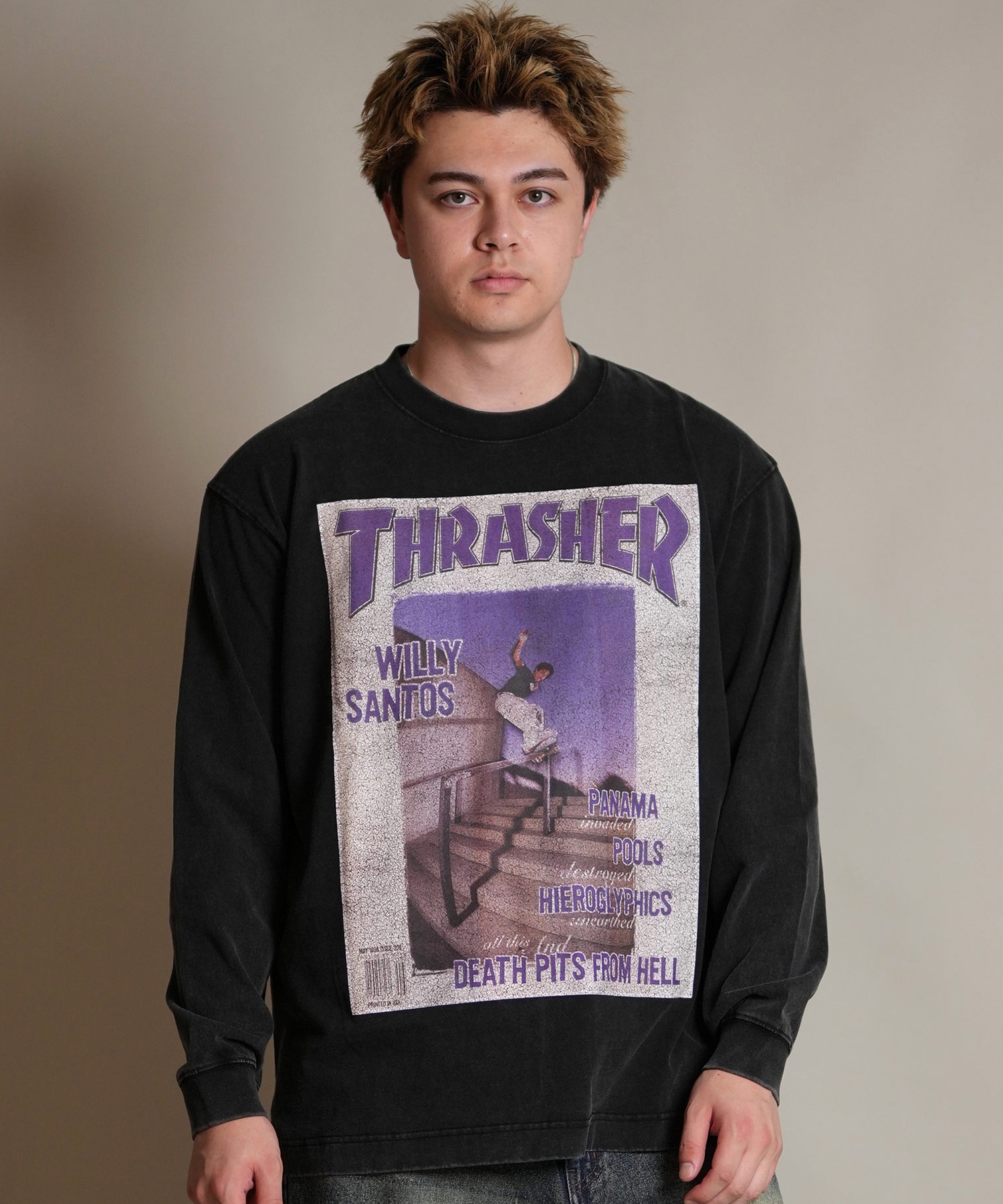 THRASHER スラッシャー 長袖 Tシャツ ロンT メンズ バックプリント 