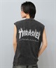THRASHER スラッシャー タンクトップ メンズ バックプリント オーバーサイズ ヴィンテージ加工 253TH1ST046 ムラサキスポーツ限定(BLK-1-M)