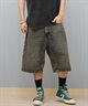 THRASHER スラッシャー ハーフパンツ ショートパンツ メンズ デニム ショーツ 膝下丈 ブランド刺繍 253TH1SP042 ムラサキスポーツ限定(BLK-M)