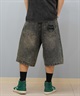 THRASHER スラッシャー ハーフパンツ ショートパンツ メンズ デニム ショーツ 膝下丈 ブランド刺繍 253TH1SP042 ムラサキスポーツ限定(BLK-M)