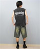 THRASHER スラッシャー ハーフパンツ ショートパンツ メンズ デニム ショーツ 膝下丈 ブランド刺繍 253TH1SP042 ムラサキスポーツ限定(BLK-M)