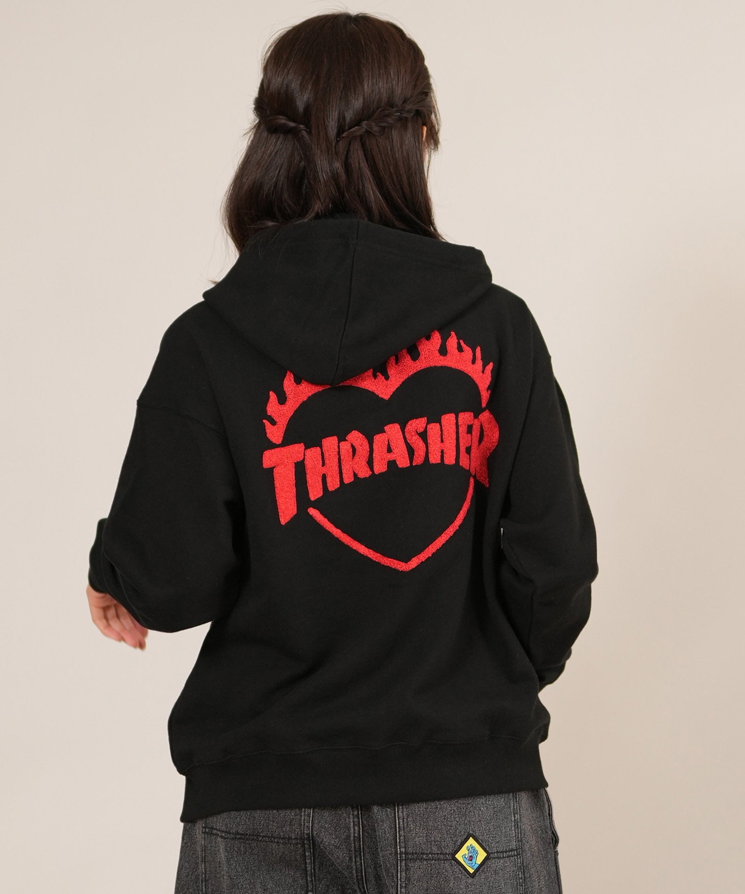 THRASHER スラッシャー ジップアップ パーカー レディース スウェット