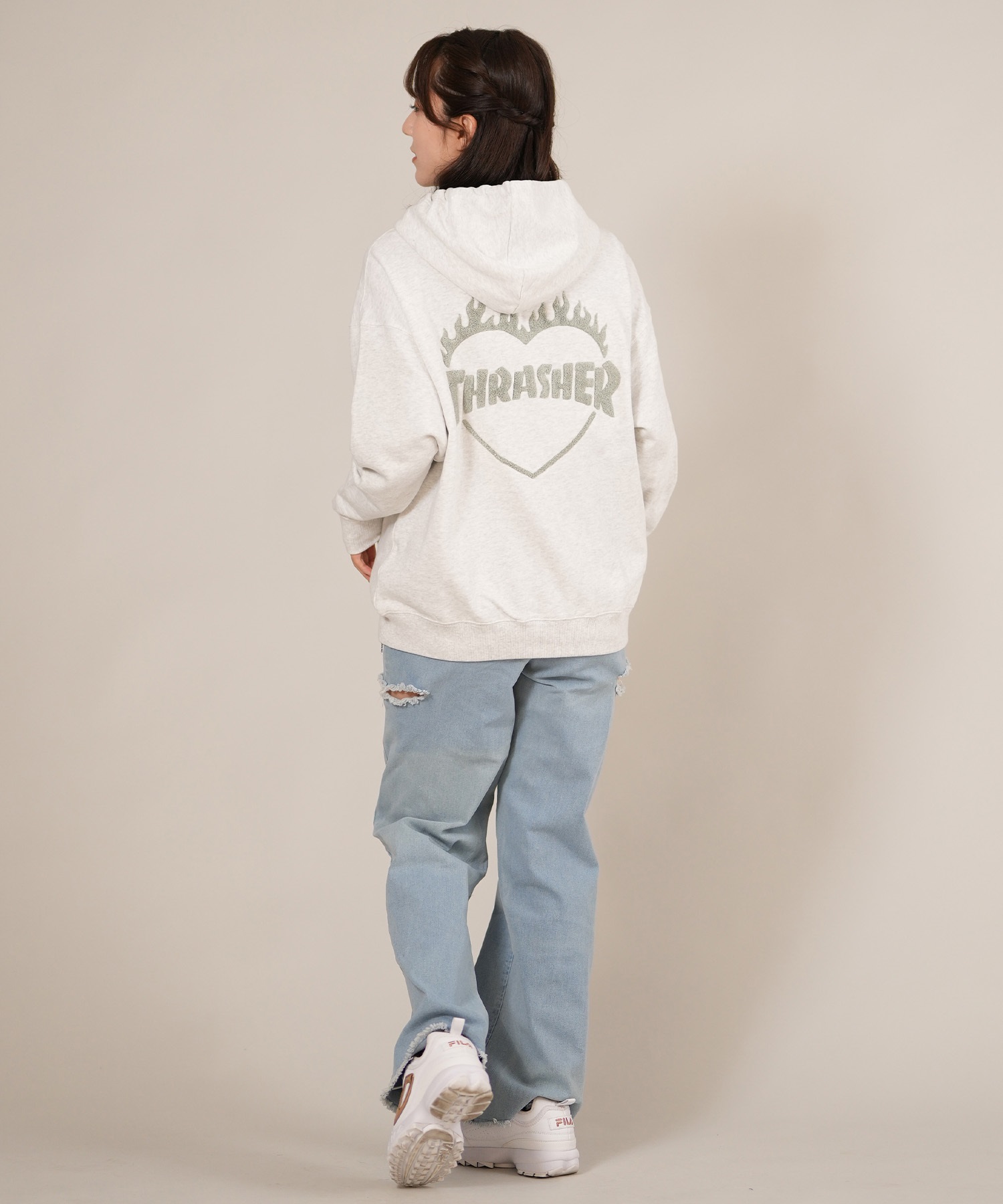 THRASHER スラッシャー ジップアップ パーカー レディース スウェット