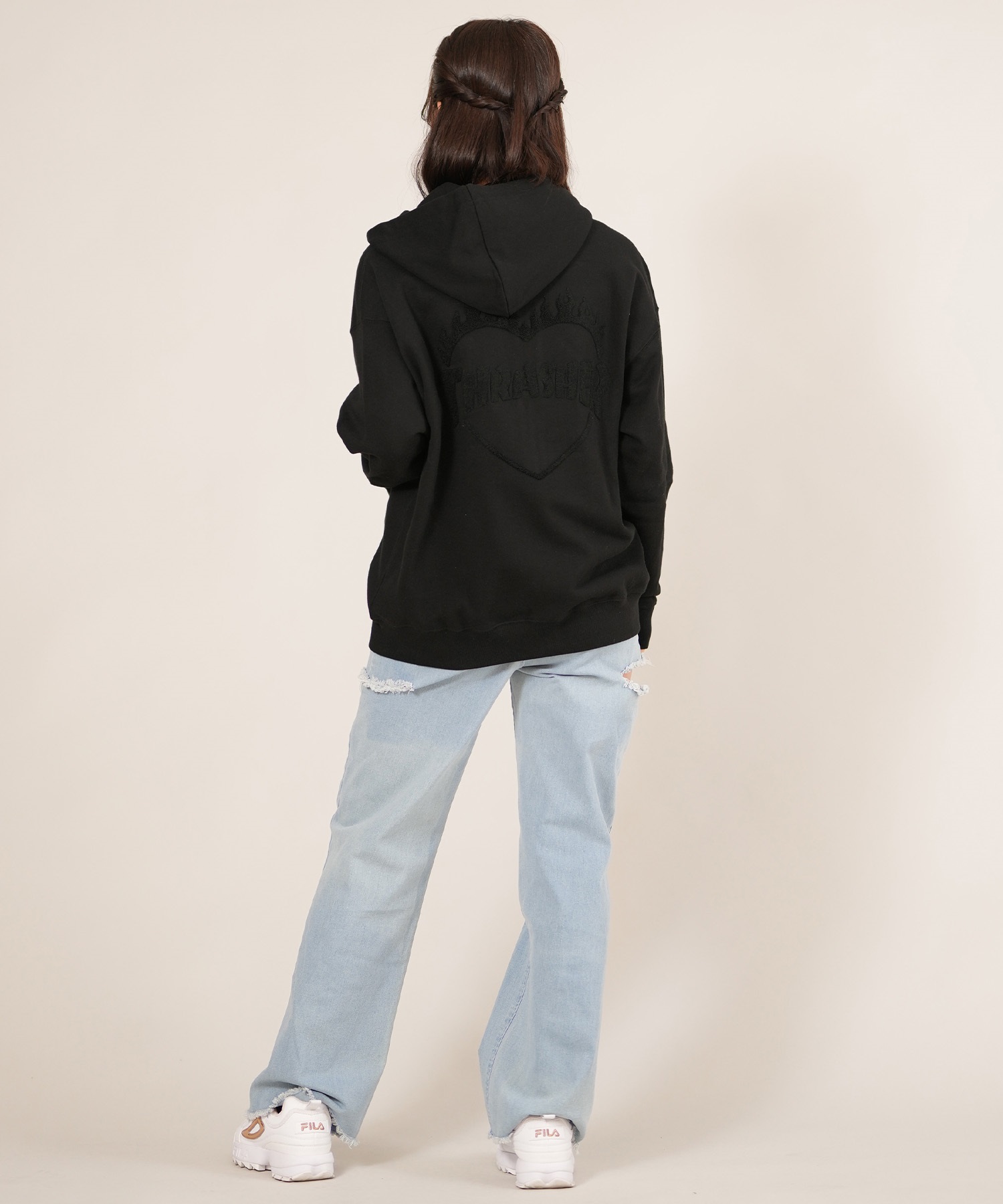 THRASHER スラッシャー ジップアップ パーカー レディース スウェット