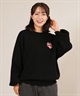 THRASHER スラッシャー ニット セーター レディース クルーネック ロゴ バーニング ハート ワンポイント 254TH2KN053(BLK-FREE)