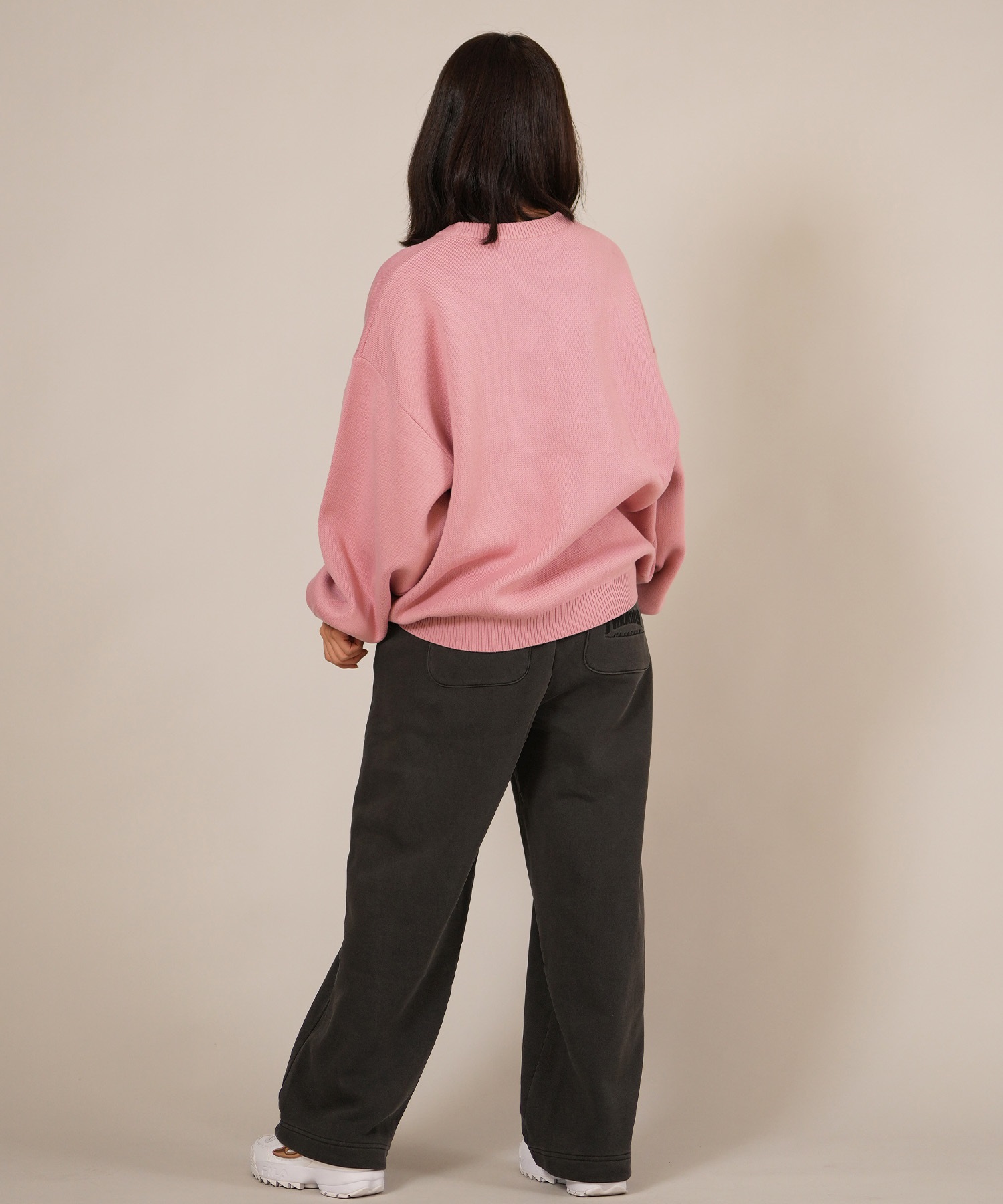 THRASHER スラッシャー ニット セーター レディース クルーネック ロゴ バーニング ハート ワンポイント 254TH2KN053(BLK-FREE)