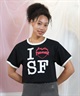 THRASHER スラッシャー 半袖 Tシャツ レディース アイラブTシャツ リンガーシャツ 252TH2ST031(WHT-M)