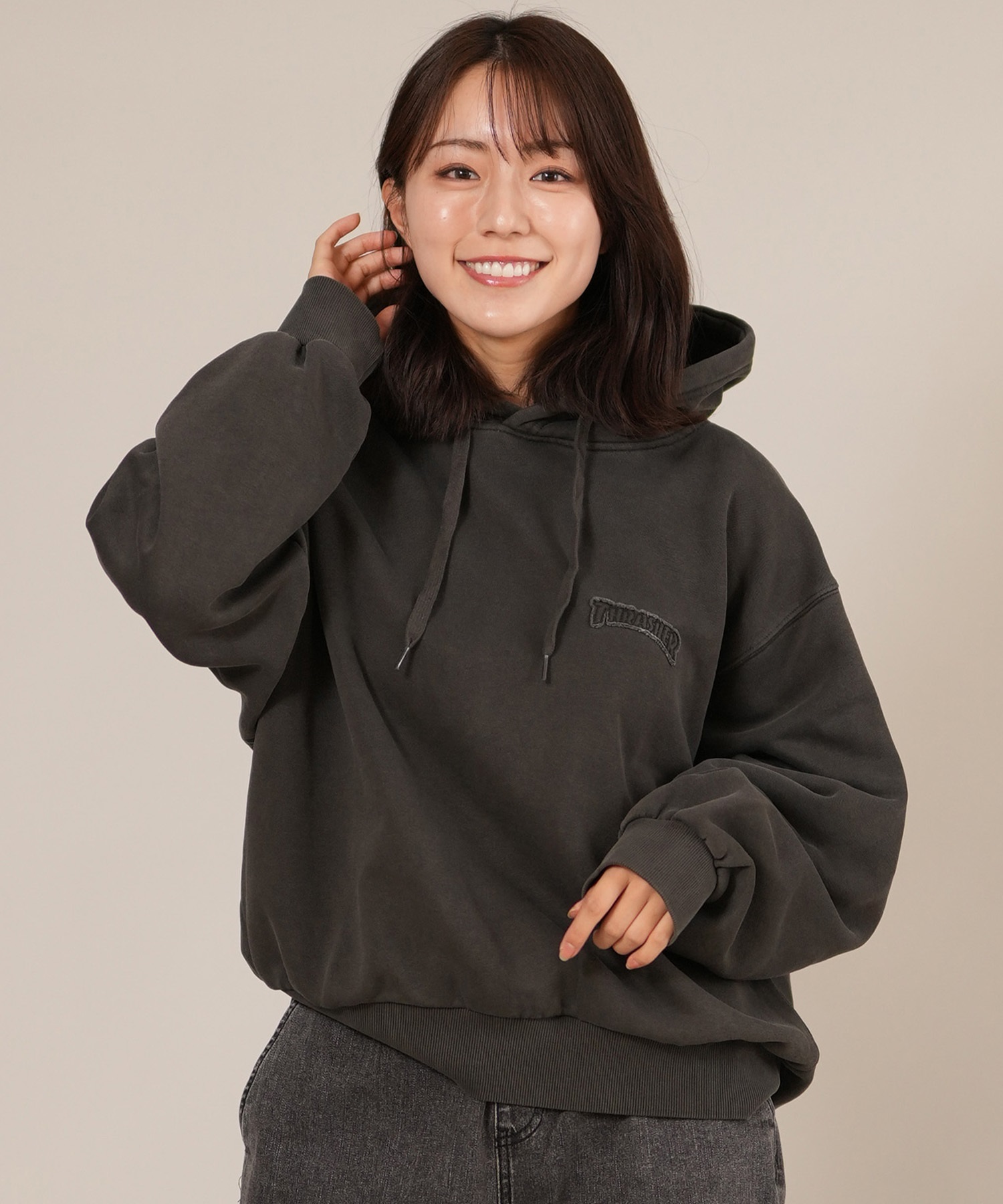 WEAR HOUSE2本針フードパーカー カラースミクロ　サイズ42 LOST ロスト パーカー プルオーバー メンズ スウェット フーディー
