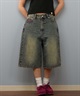 THRASHER スラッシャー ハーフパンツ ショートパンツ レディース ユニセックス デニム パンツ Gパン 刺しゅう 253TH2SP043(BLK-S)