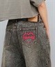 THRASHER スラッシャー ハーフパンツ ショートパンツ レディース ユニセックス デニム パンツ Gパン 刺しゅう 253TH2SP043(BLK-S)