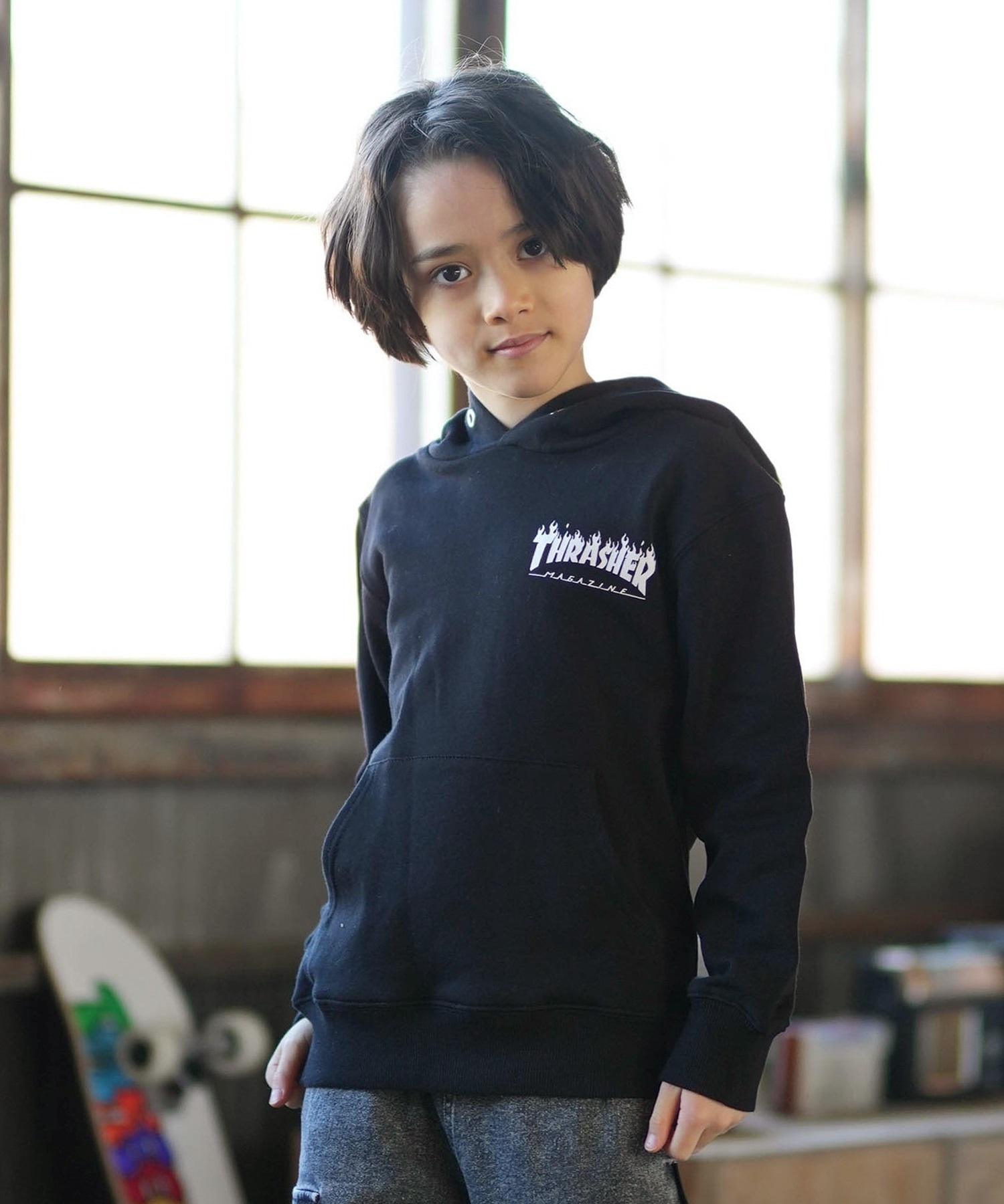 THRASHER スラッシャー プルオーバー パーカー キッズ ジュニア 子供