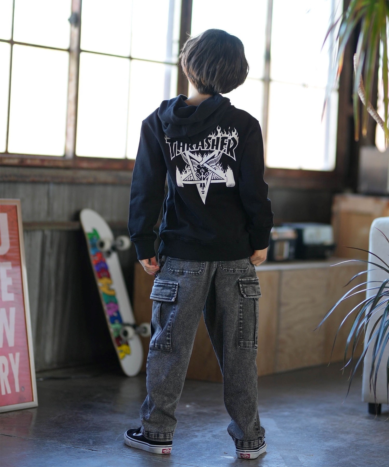 THRASHER スラッシャー プルオーバー パーカー キッズ ジュニア 子供