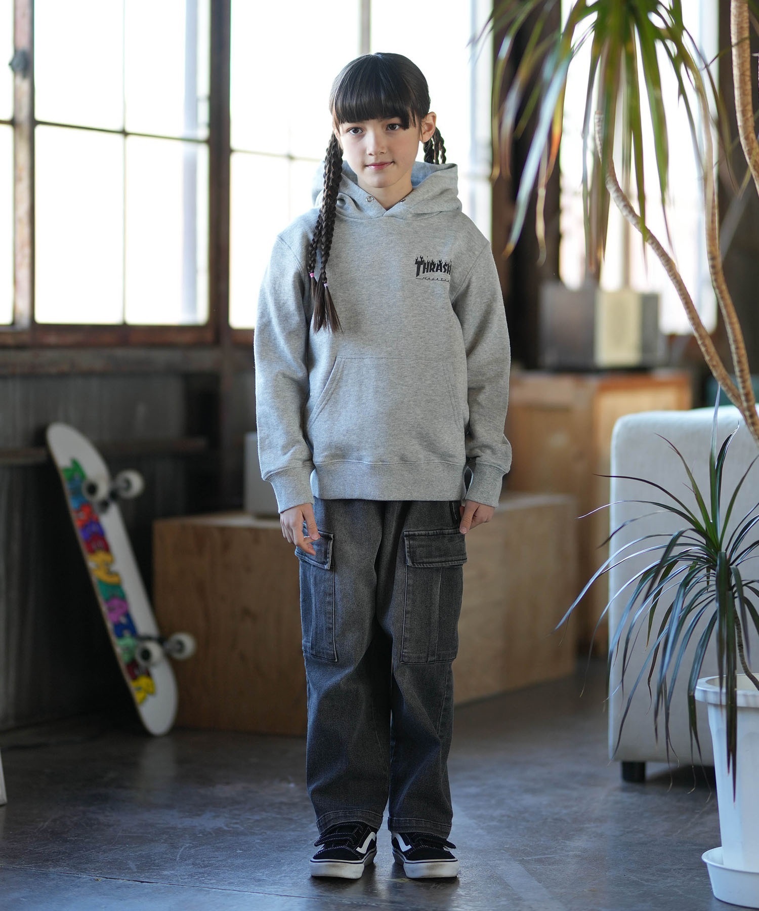 THRASHER スラッシャー プルオーバー パーカー キッズ ジュニア 子供