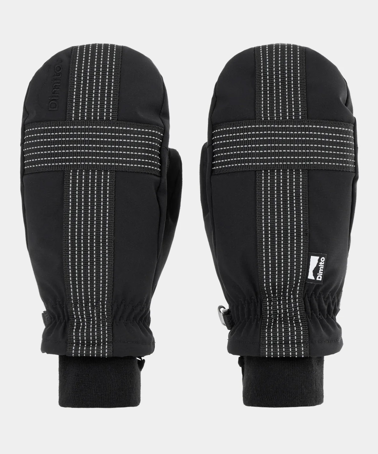 DIMITO ディミト REFLECTIVE CROSS BAND MITTEN スノーボード グローブ ユニセックス ムラサキスポーツ 25-26モデル(BLACK-S)