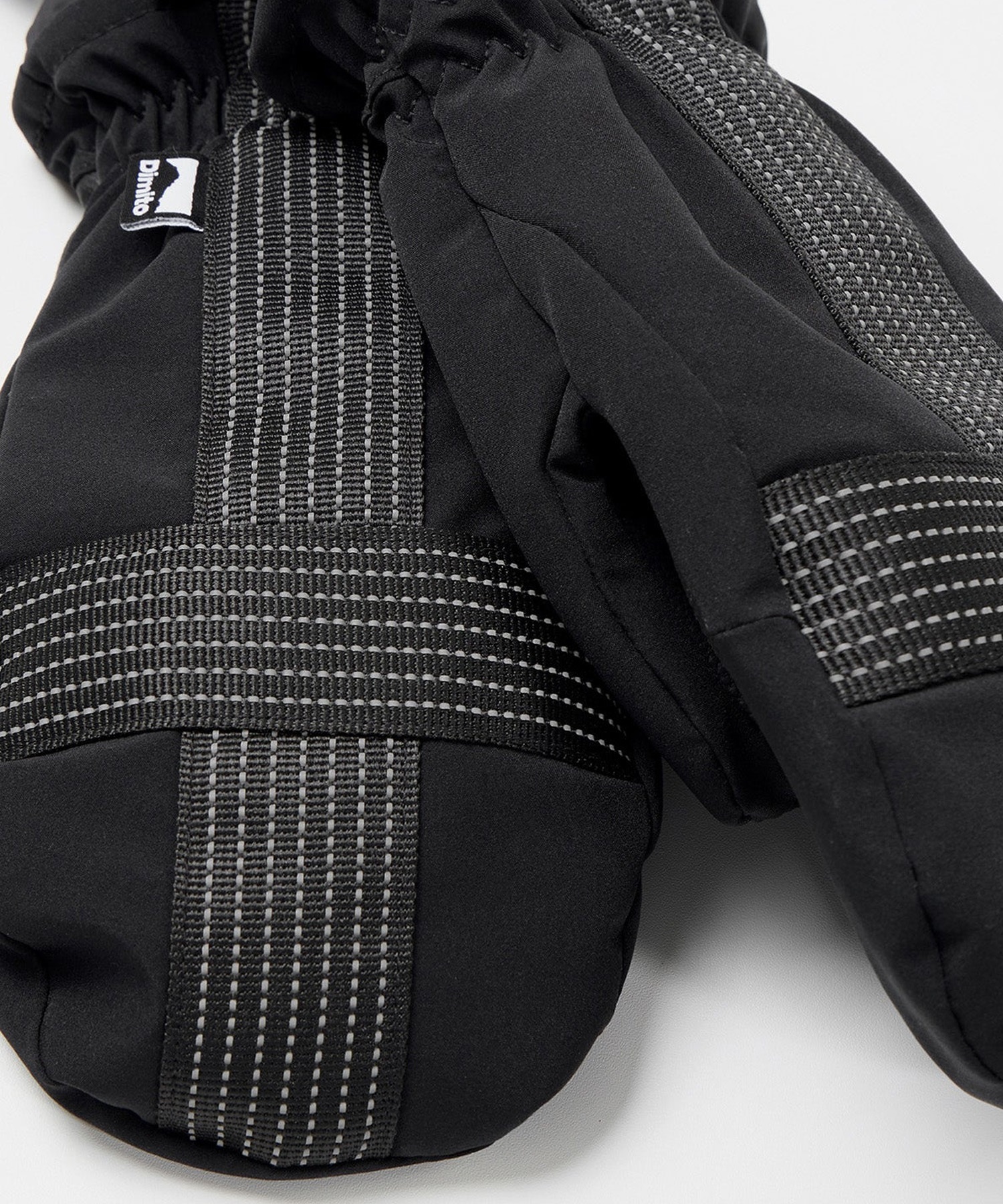 DIMITO ディミト REFLECTIVE CROSS BAND MITTEN スノーボード グローブ ユニセックス ムラサキスポーツ 25-26モデル(BLACK-S)