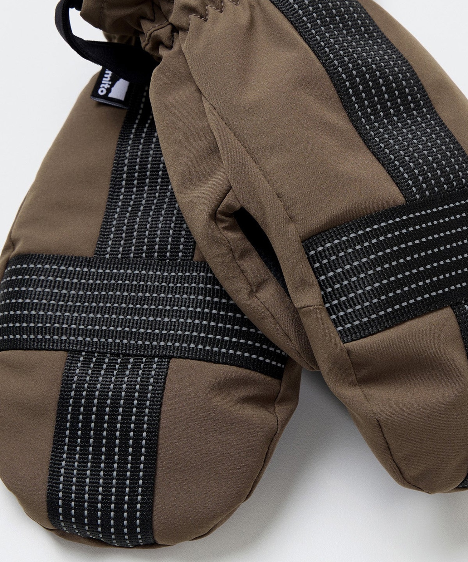 DIMITO ディミト REFLECTIVE CROSS BAND MITTEN スノーボード グローブ ユニセックス ムラサキスポーツ 25-26モデル(BLACK-S)