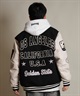 DEAR LAUREL ディアローレル × Pla-Jac プラジャック アウター スタジャン メンズ スタジアム ジャケット 防風 LA VARSITY JACKET D25F-0101(BK/WT-M)