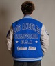 DEAR LAUREL ディアローレル × Pla-Jac プラジャック アウター スタジャン メンズ スタジアム ジャケット 防風 LA VARSITY JACKET D25F-0101(BK/WT-M)