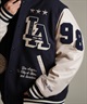 DEAR LAUREL ディアローレル × Pla-Jac プラジャック アウター スタジャン メンズ スタジアム ジャケット 防風 LA VARSITY JACKET D25F-0101(BK/WT-M)