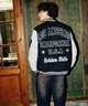 DEAR LAUREL ディアローレル × Pla-Jac プラジャック アウター スタジャン メンズ スタジアム ジャケット 防風 LA VARSITY JACKET D25F-0101(BK/WT-M)