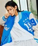 DEAR LAUREL ディアローレル × Pla-Jac プラジャック アウター スタジャン メンズ スタジアム ジャケット 防風 LA VARSITY JACKET D25F-0101(BK/WT-M)