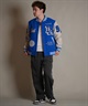 DEAR LAUREL ディアローレル × Pla-Jac プラジャック アウター スタジャン メンズ スタジアム ジャケット 防風 LA VARSITY JACKET D25F-0101(BK/WT-M)